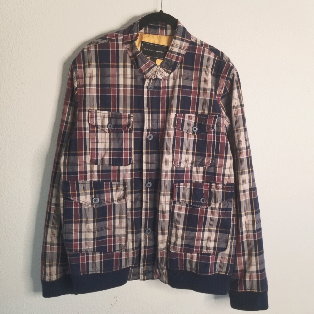 Hawkings Mcgill Urban Outfitters Plaid Bombers Jacket L